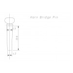 Bridge Pin Black Horn 3 degree